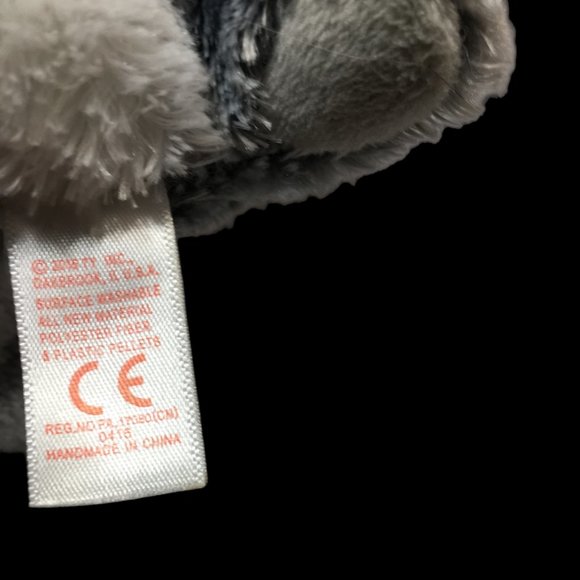 Ty Beanie Boos KIKI Grey Cat Plush Stuffed Animal Toy 6" inch Pink Glitter Eyes - Picture 8 of 8